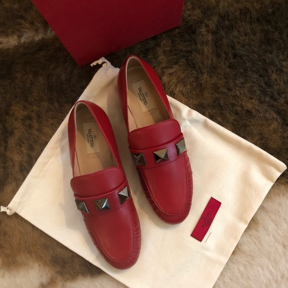 valentino rockstud loafers